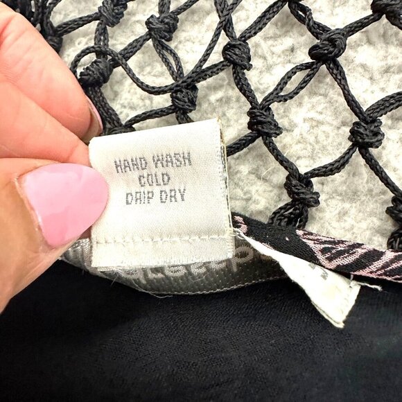 Vintage Y2K Slip Dress Beaded Fringe Tassels Whimsigoth Fairy 90s Dark - Picture 6 of 16